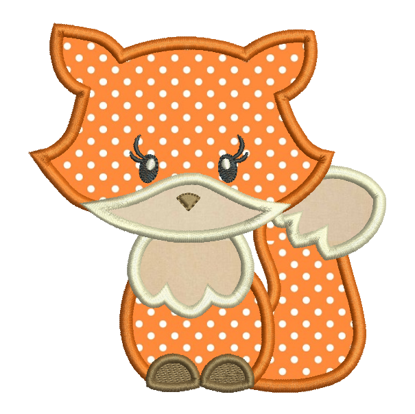 Download Baby Fox Applique Machine Embroidery Design | Embroidery ...