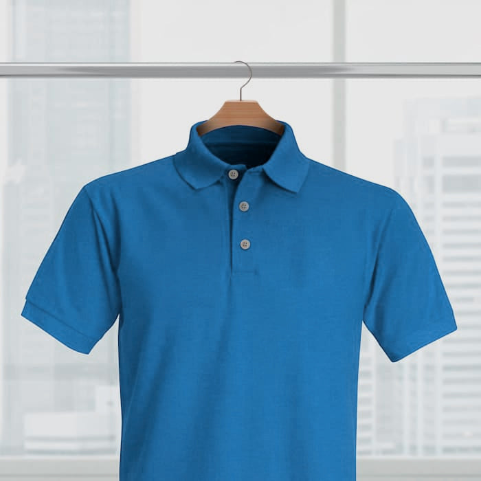 Light Blue Solid Polo T-shirt – Zeodra Fashion
