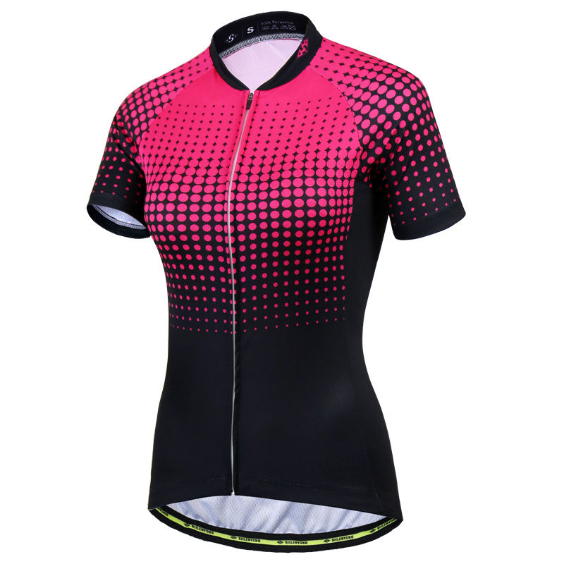 pink cycling jersey women's