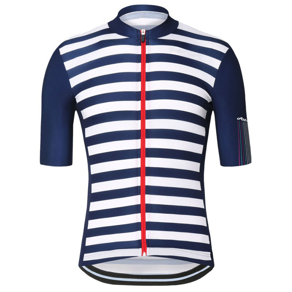 striped cycling jersey