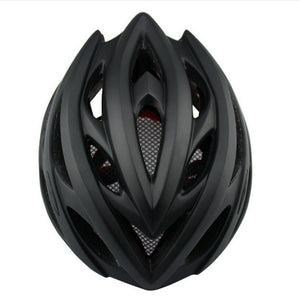 flat black bicycle helmet