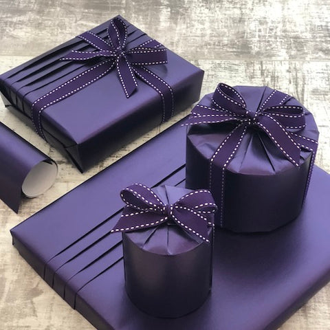 purple gift wrap ribbon