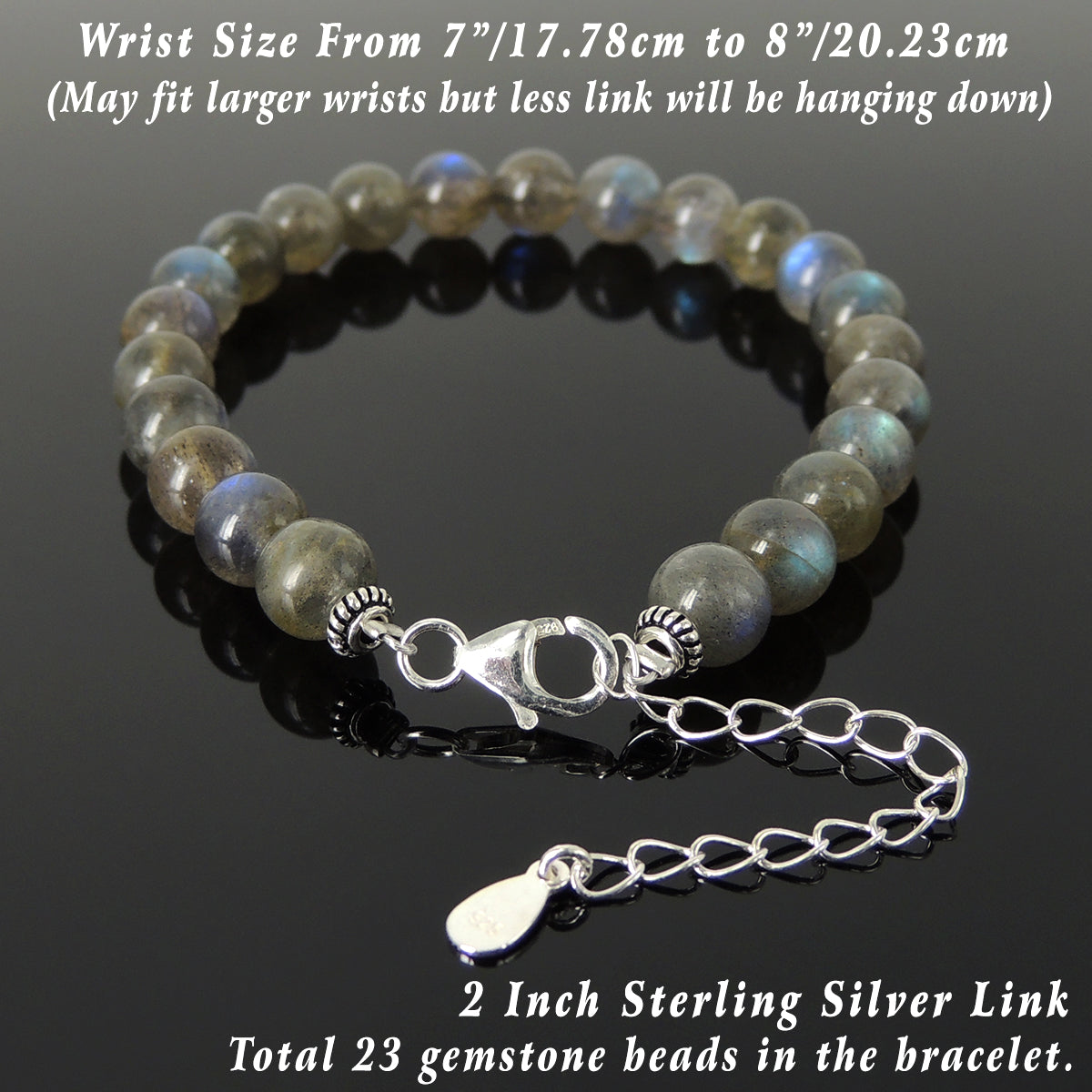 Silver Labradorite Black Thread Bracelet – Yifat Bareket Jewelry Designs