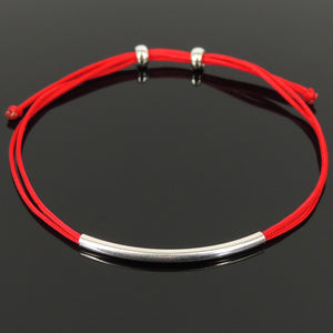 Minimal Cultural Jewelry, Elegant Statement - Handmade Red Wax Rope  Bracelet, Easily Adjustable with Durable Sliding Knots for Multiple Sizes