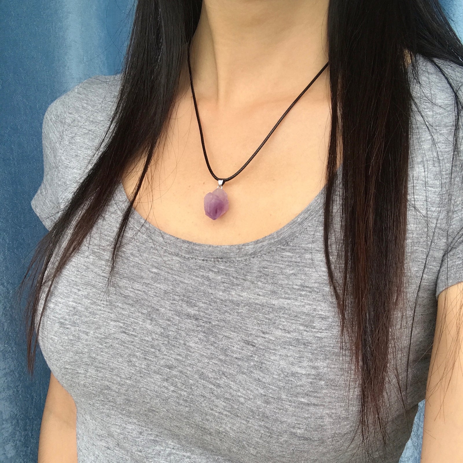 Gorgeous Amethyst Necklace Psychic Chakra Crystal Healing Reiki Stones -  GEM+SILVER