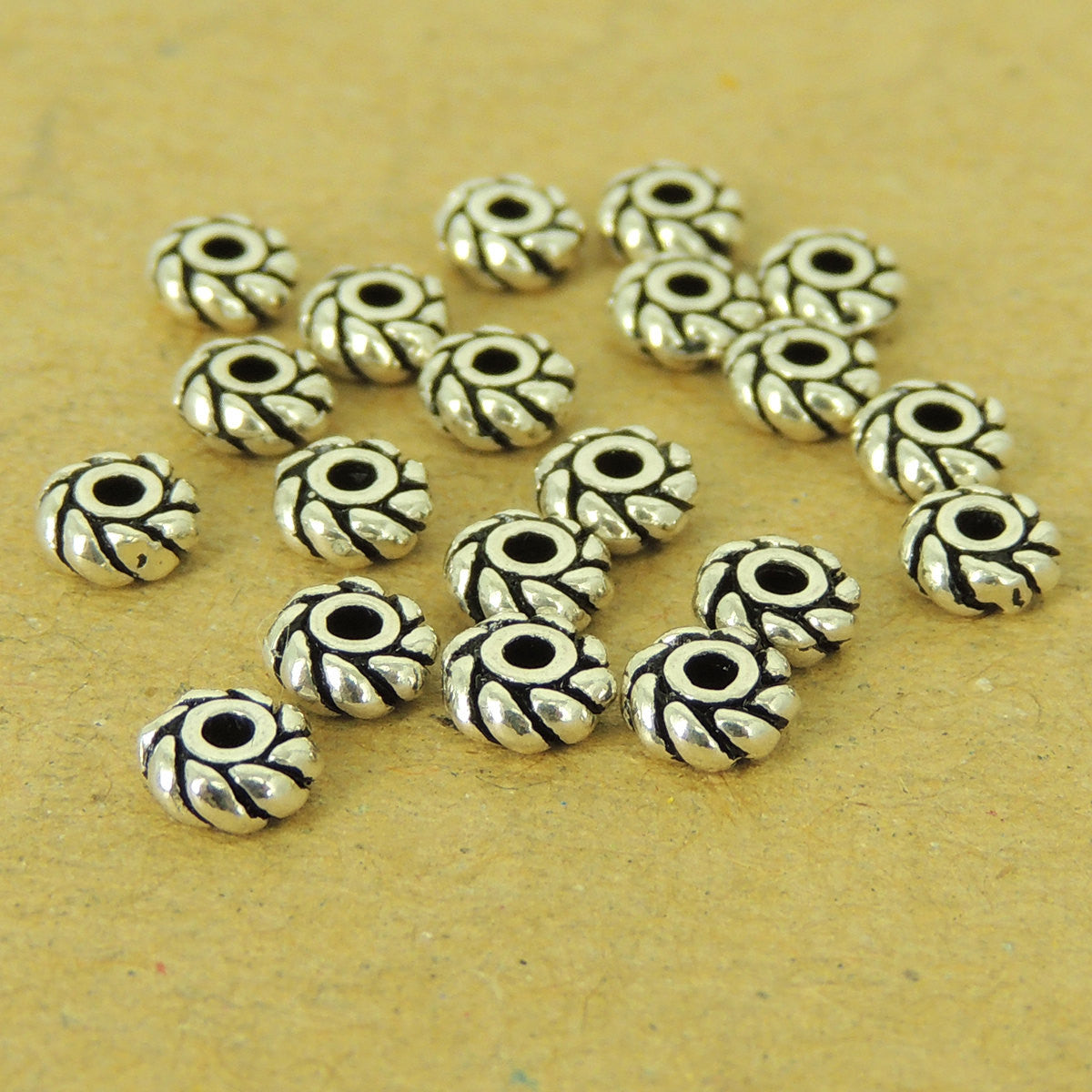 Large Hole Beads, Silver Spacer Beads, Silver Hoop Beads, Silver Plated  Beads, Jewelry Spacers, Silver Spacer Beads, Large Spacer Bead, 4 pc