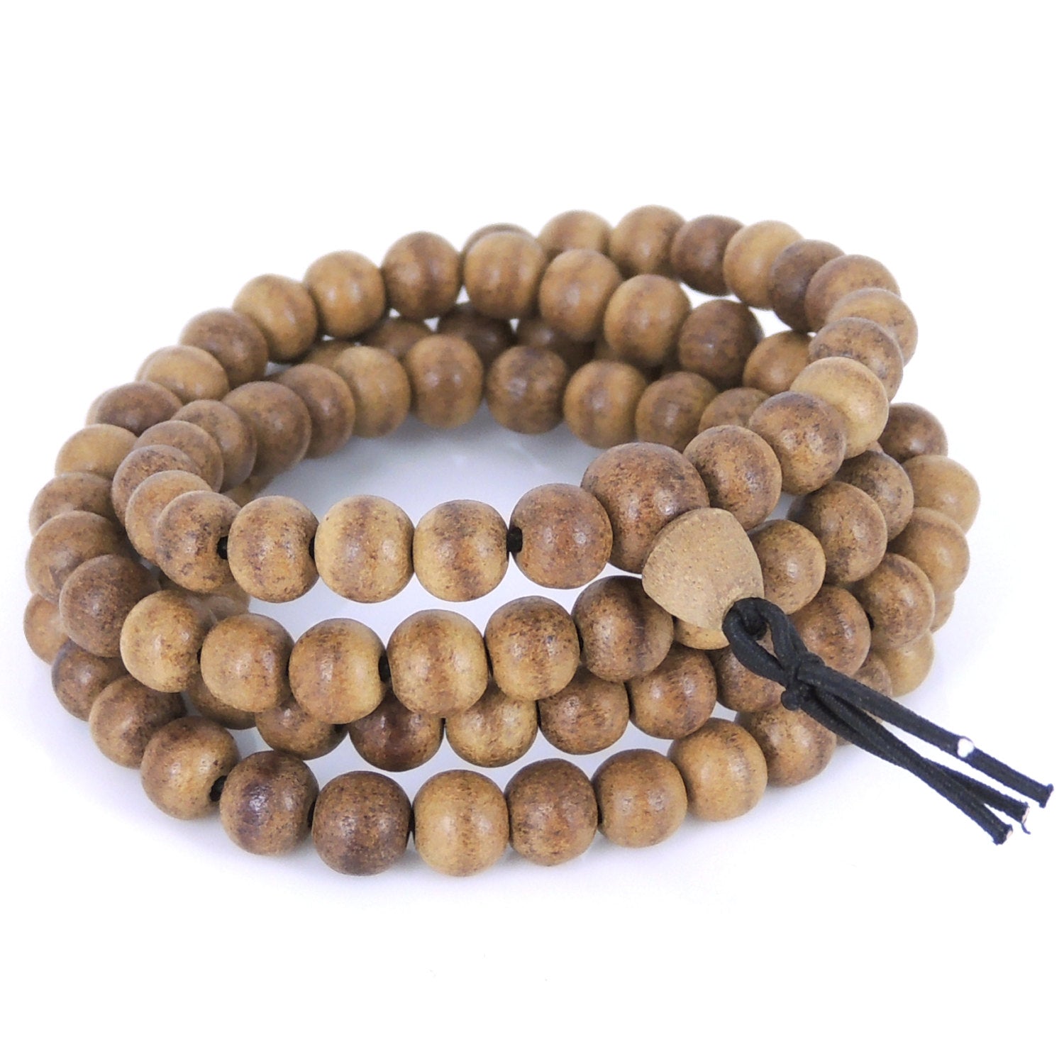 Catholic Agarwood Bracelet With Divine Cross Beads 12mm - Organic