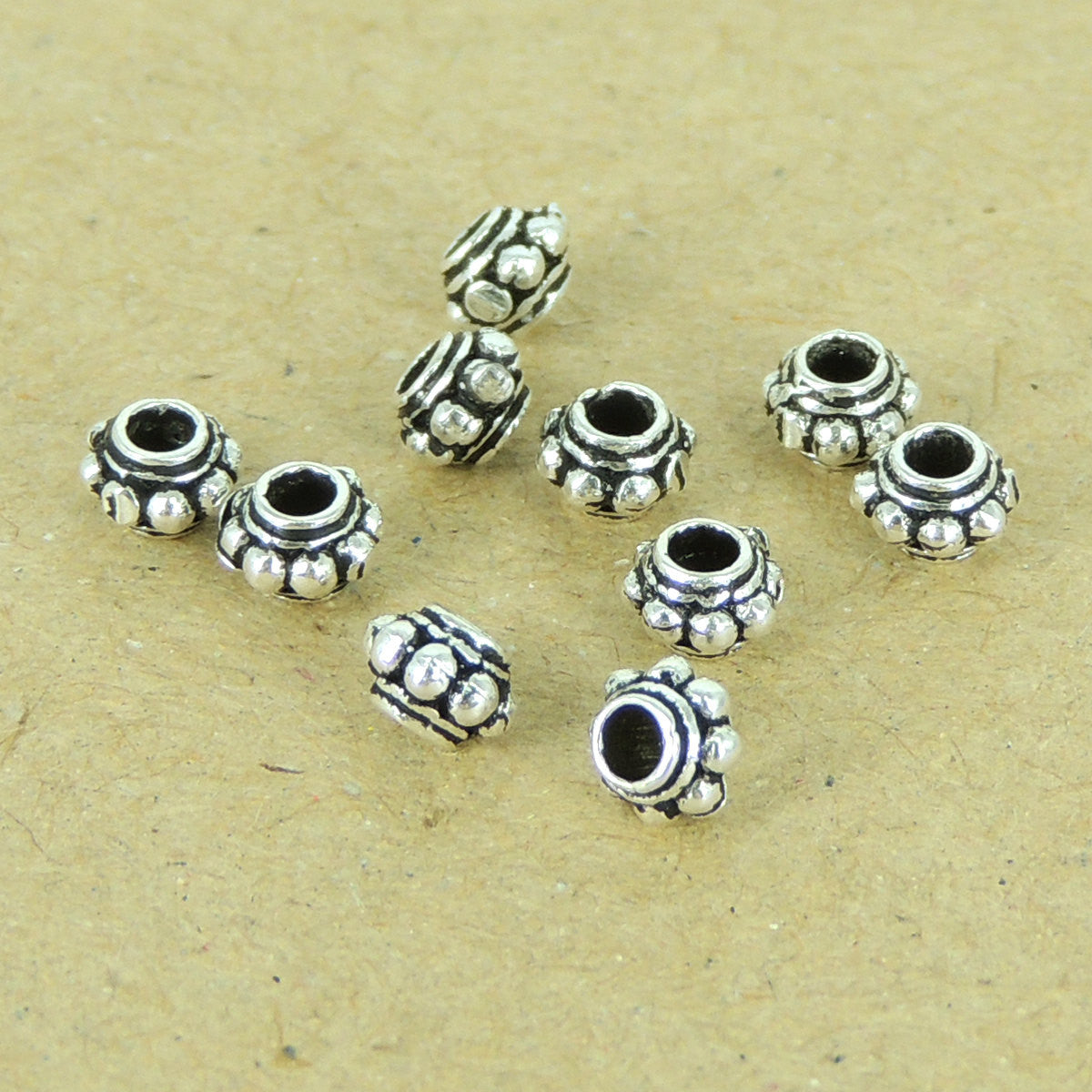 Genuine Sterling Silver Wheel Spacer Beads for Jewelry Making - GEM+SILVER