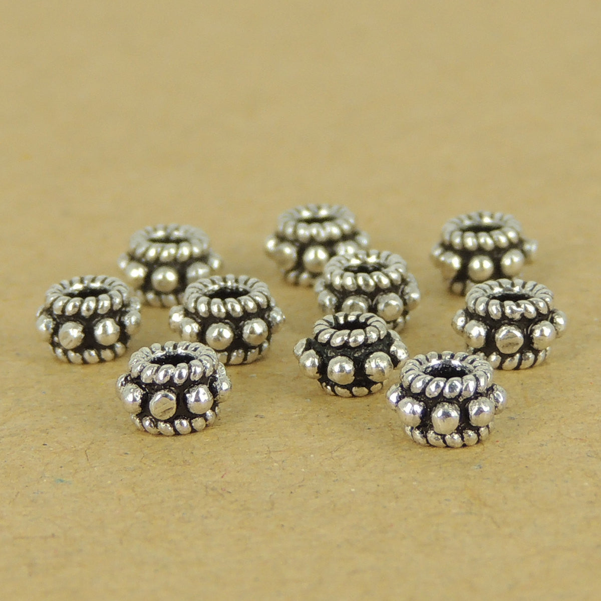 10 PCS Vintage Celtic Cross Spacer Beads - S925 Sterling Silver