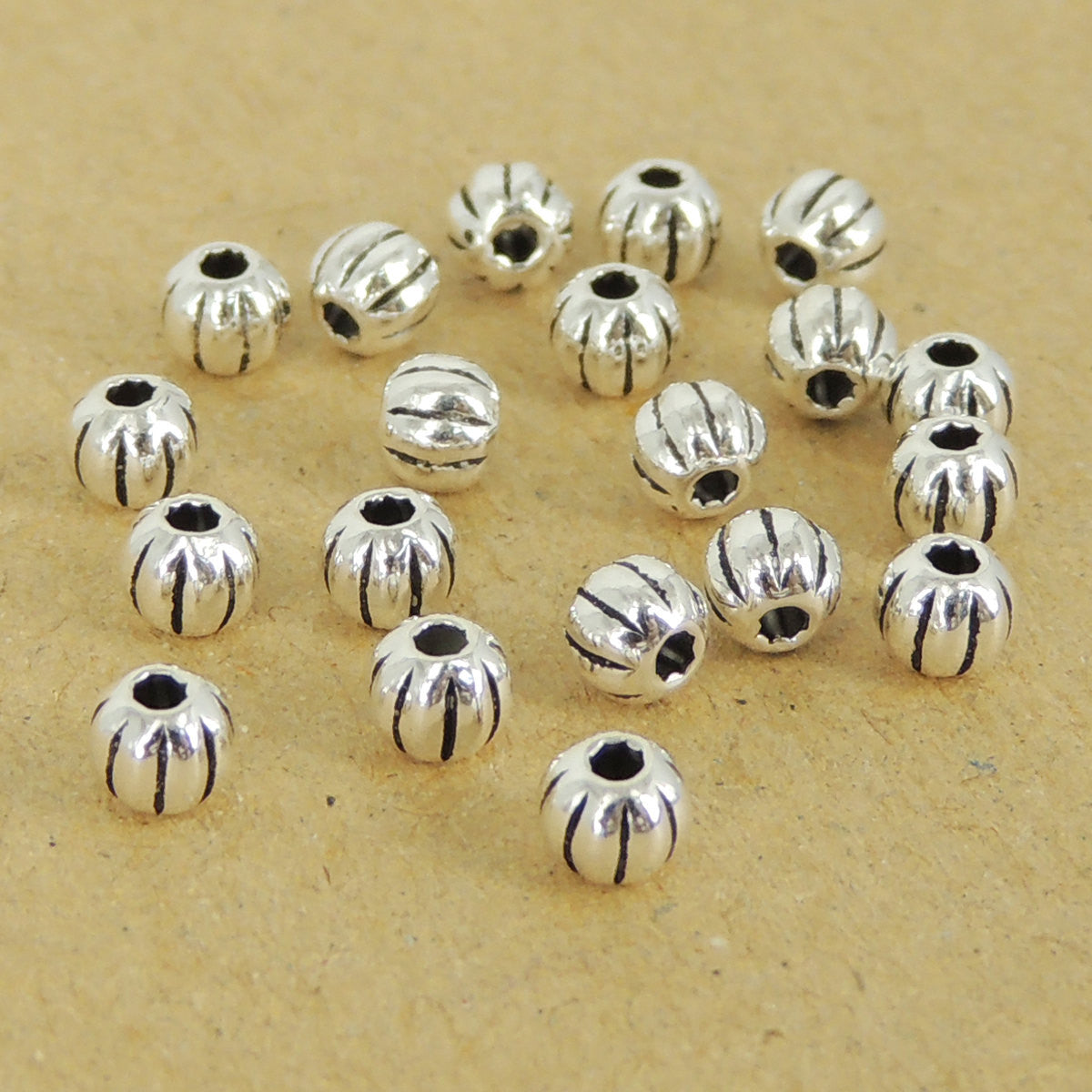 12 PCS Vintage Flower Spacer Beads - S925 Sterling Silver WSP377X12 -  GEM+SILVER