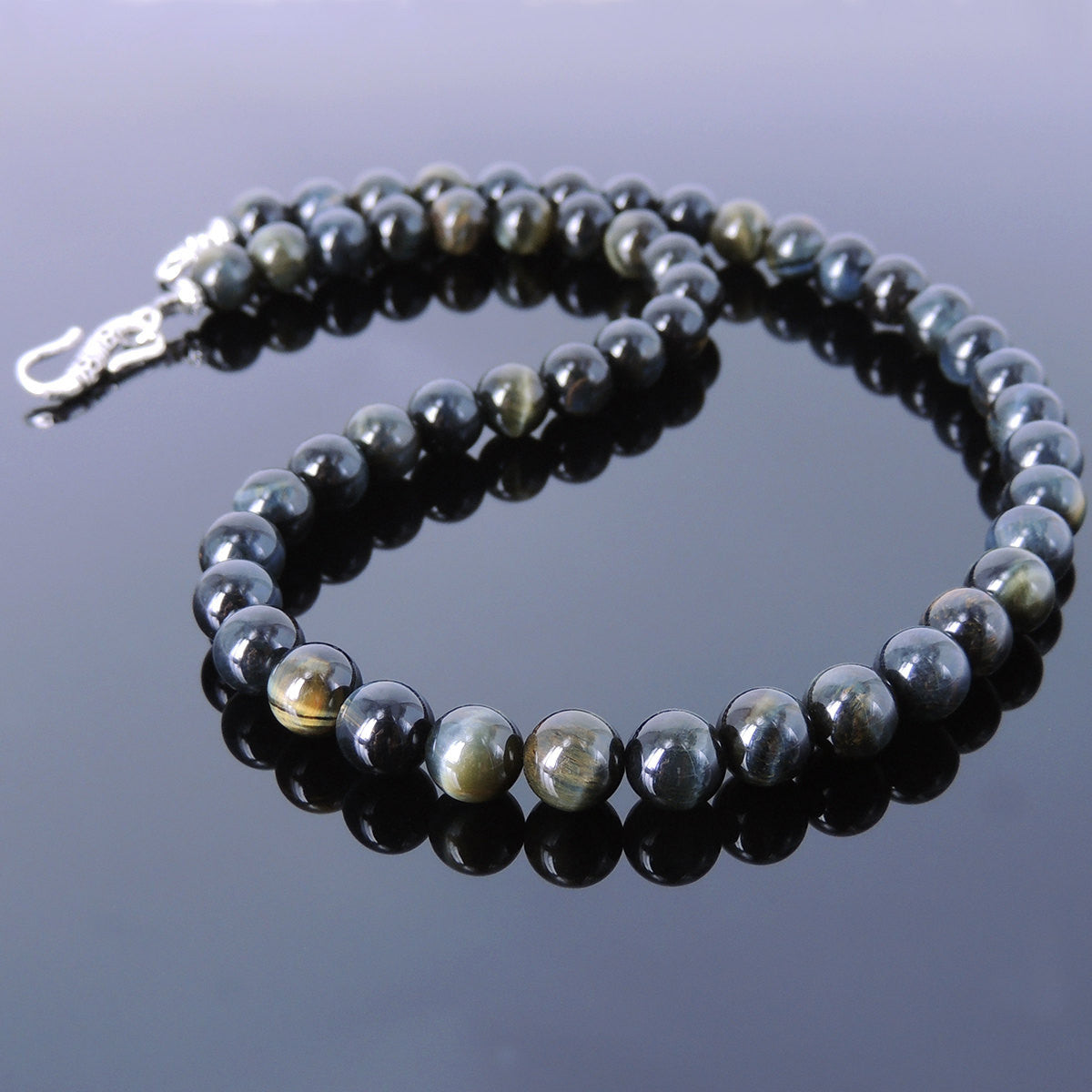 blue tigers eye necklace