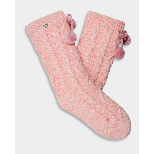 Ugg PomPom Fleece Crew Sock In Cream 4837– Jepsons