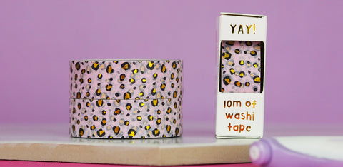Leopard print washi tape stationery supplies  