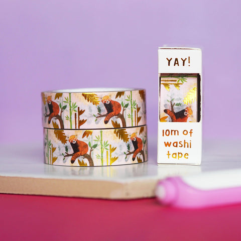 Red panda washi tape