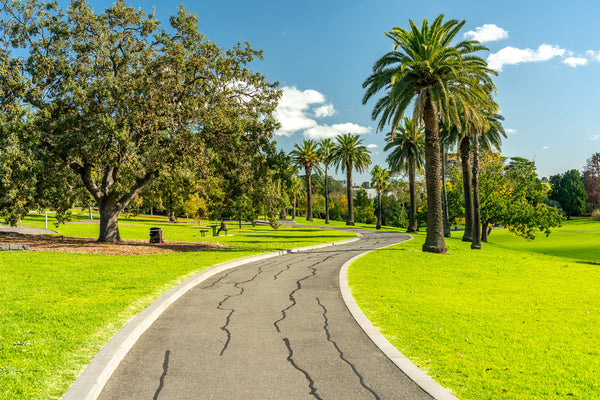 walking path in Footscray Park, Footscray