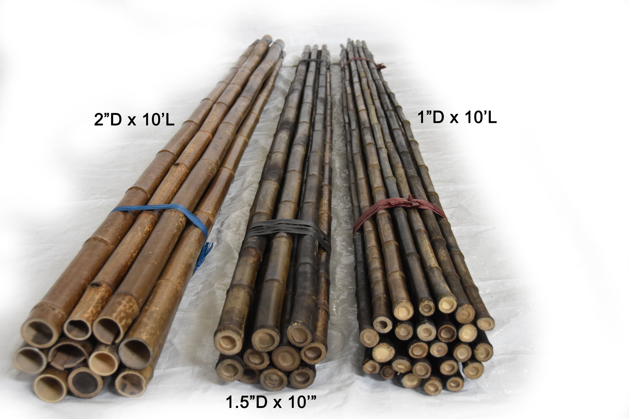 Dark Brown Bamboo Pole 1.5D x 10'L