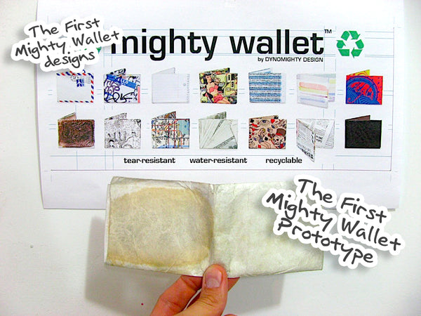 The first tyvek paper wallet, tyvek wallet inventor, mighty wallet invention, who invented the tyvek wallet
