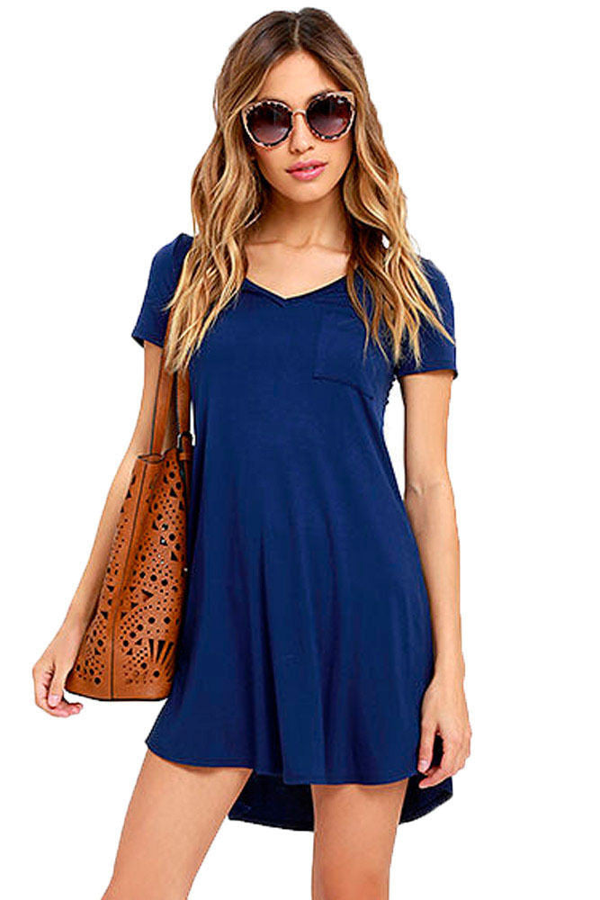 blue tee shirt dress