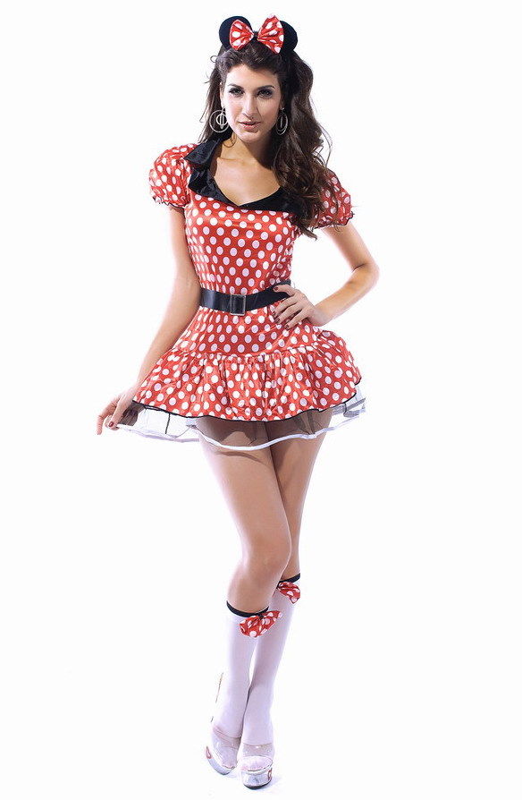 Minnie Mouse Dress Red White Polka Dot