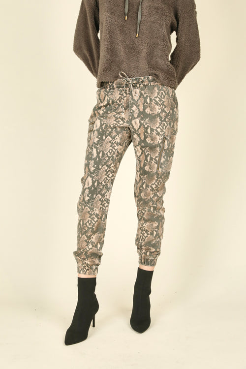 snakeskin sweatpants