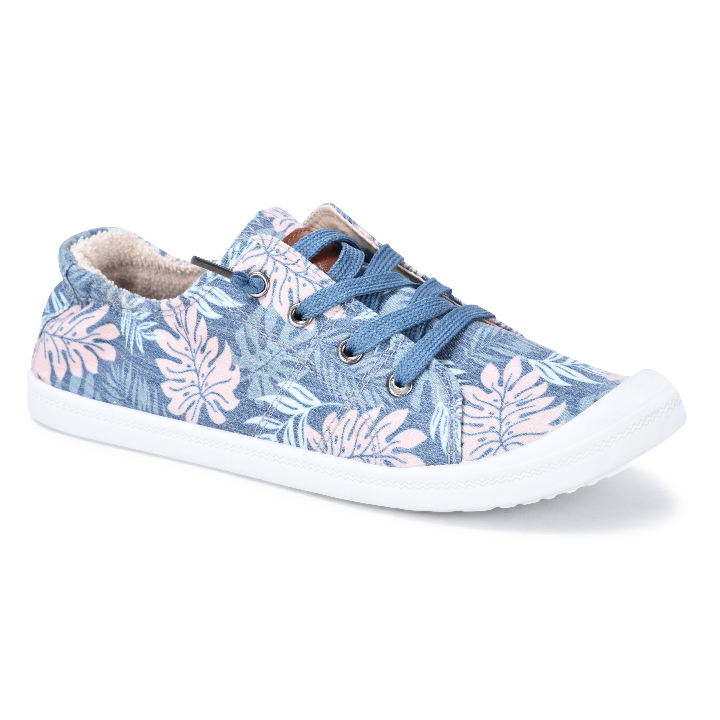 blue floral sneakers