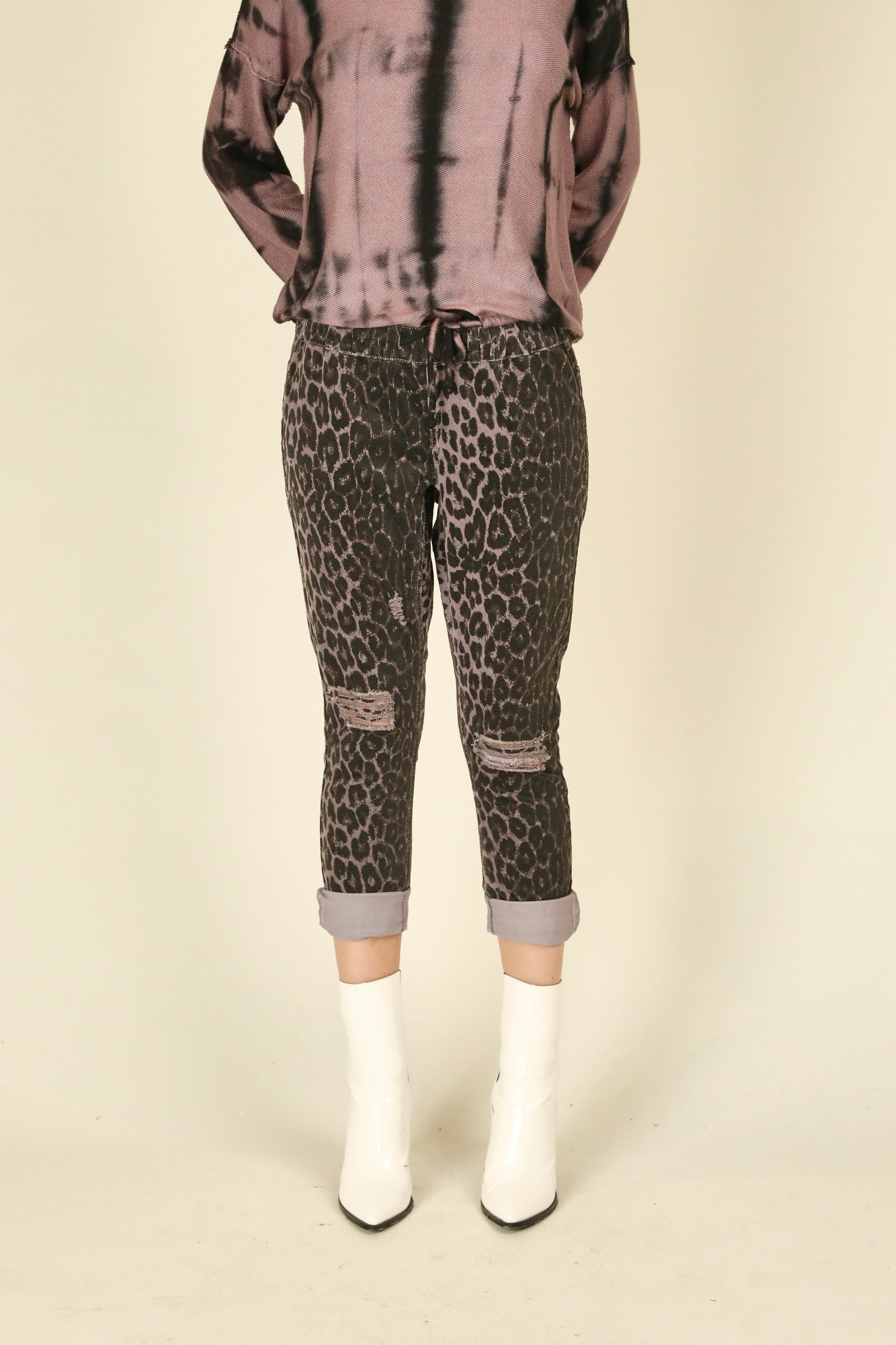 vintage havana leopard joggers