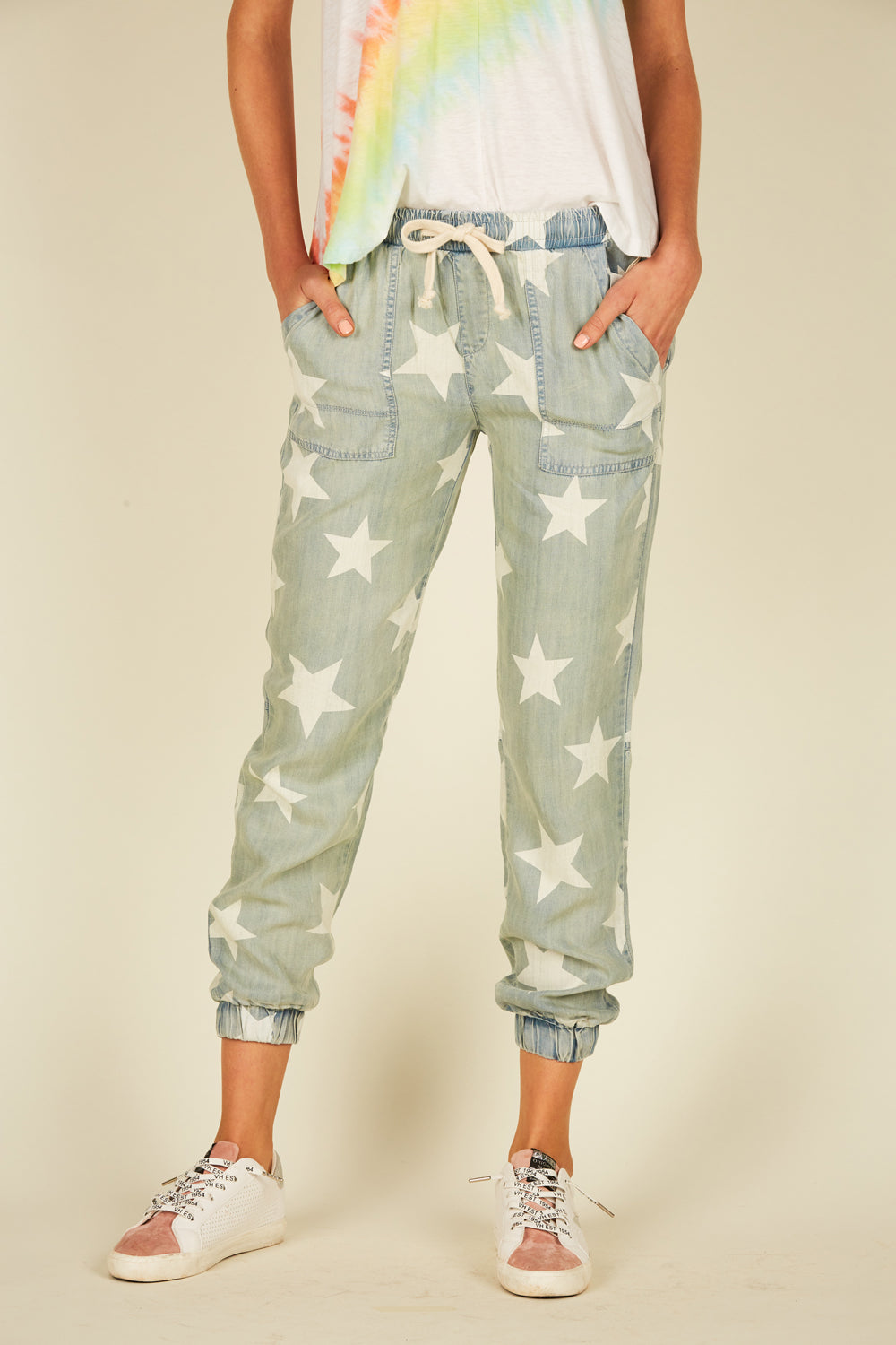 star print joggers