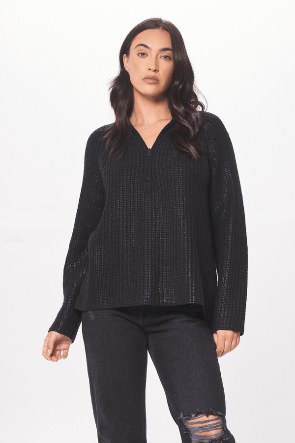 Black Hole Vintage Wash Half Zip Sweatshirt – Wild Harmony Boutique