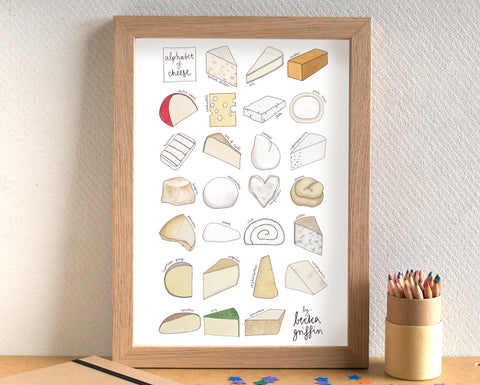 Cheese Alphabet Print