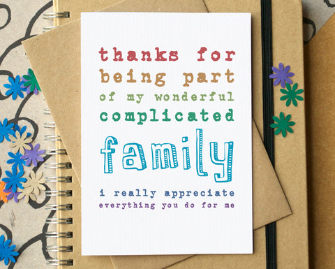 Complicated Family Card