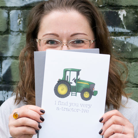 I Find You Very A Tractor Ive Valentine's Card