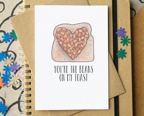 Beans on Toast Valentine's Card