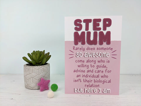 Funny Step Mum Card