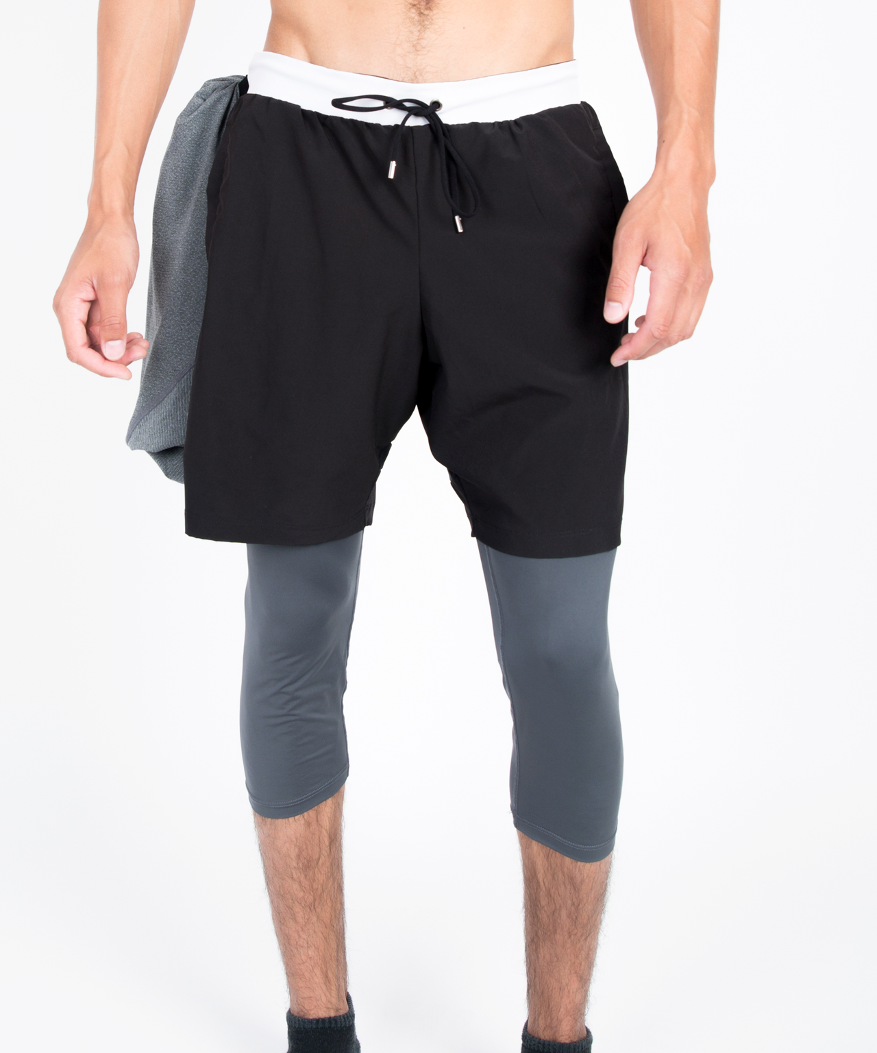 2 in 1 compression shorts