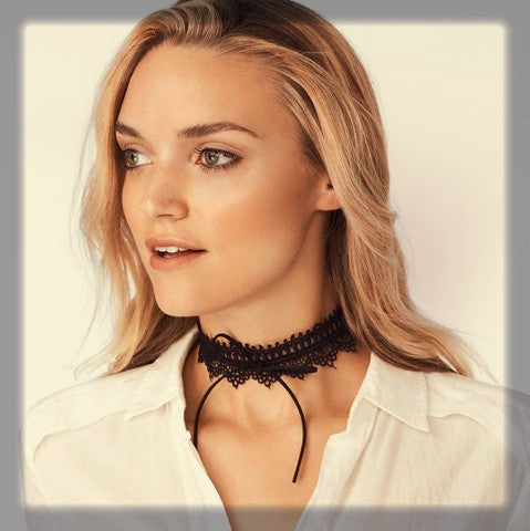 tie up bow choker