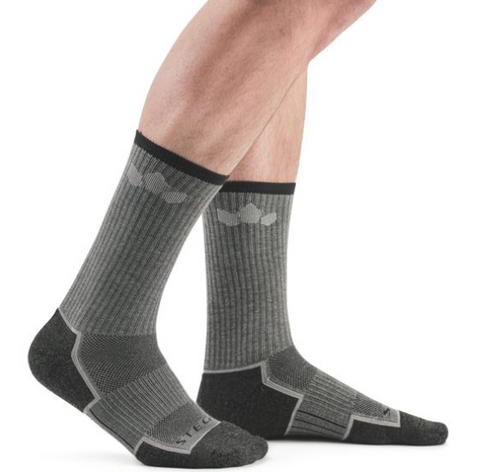 gray and black socks