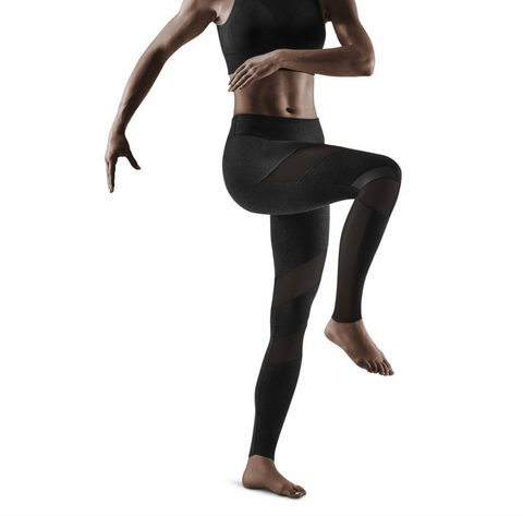 black leggings with mesh cutouts