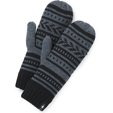black and gray mittens