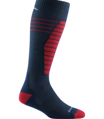 black and red knee sock