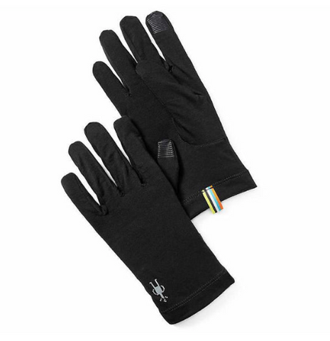 pair of black gloves with small Smartwool logo near the wrist
