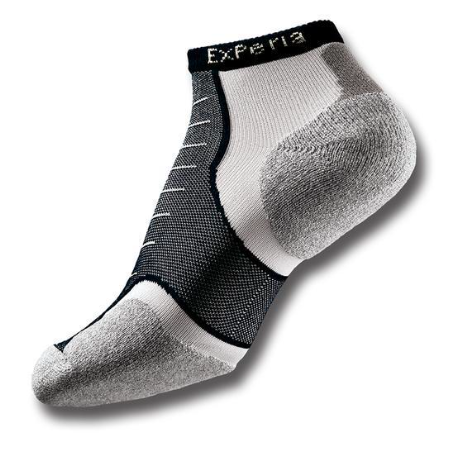 pair of black, white and gray ankle socks