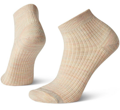 pair of ribbed beige/brown/taupe/yellow ankle socks