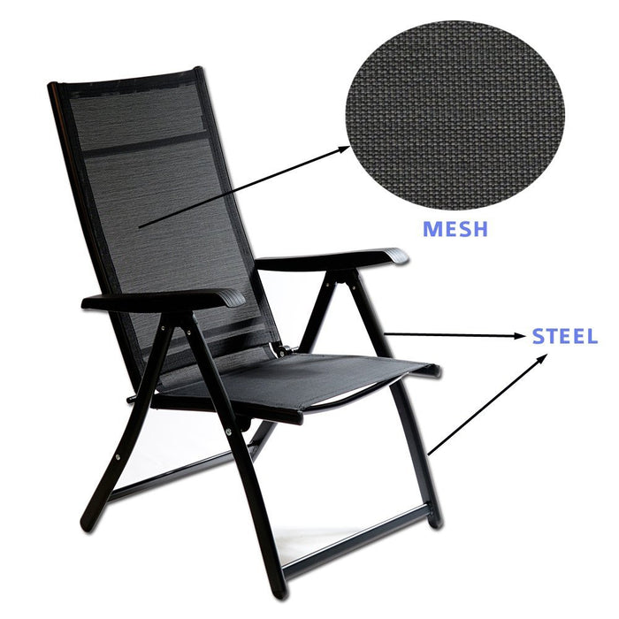 Black Chair Outdoor  : Black Outdoor Dining Chairs Have An Appealing Look That Matches Any Style Of Decor.