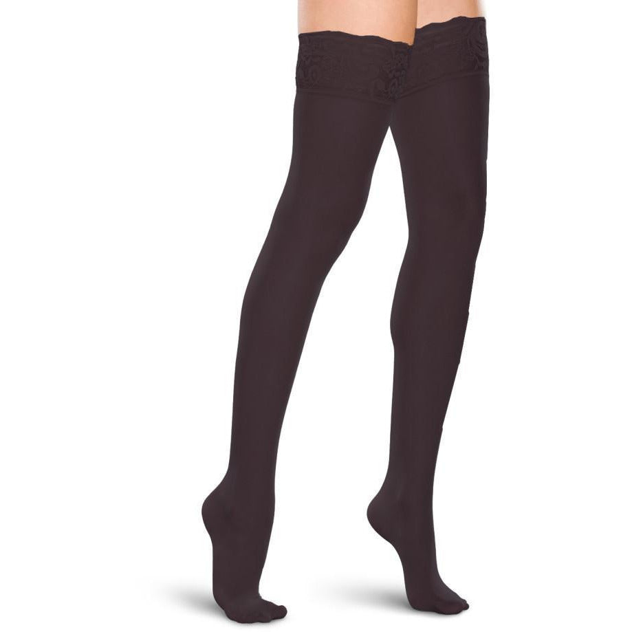 Therafirm® Sheer Women's Thigh High 20-30 mmHg w/ Lace-Top Band [OVERSTOCK] - For Your Legs product image