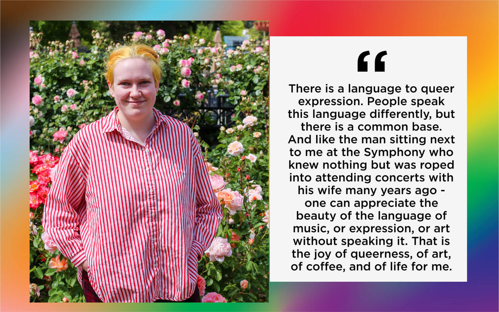 Lee SF Team Member Equator Roundhouse Cafe | What does Queer Joy mean to you? | Equator Coffees