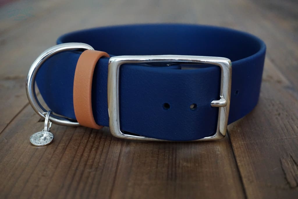 NAVY BLUE WATERPROOF DOG COLLAR