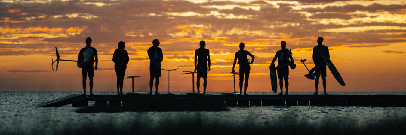 Foilers Standing on Dock