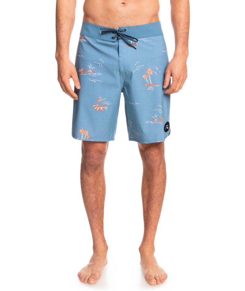 Quiksilver Surfsilk Scallop 19 Boardshorts-Captains Blue — REAL Watersports