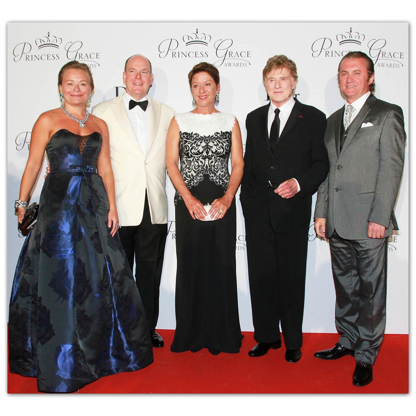 ALEX AND MARIA SOLIDER WITH HIS SERENE HIGHNESS PRINCE ALBERT II OF MONACO, ROBERT AND SYBILLE REDFORD