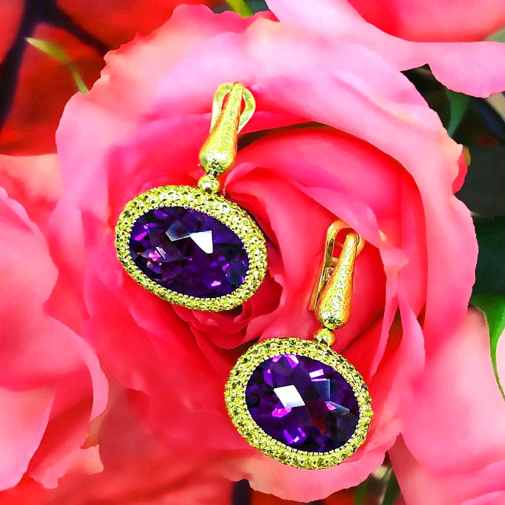 Alex Soldier Amethyst Cocktail Earrings